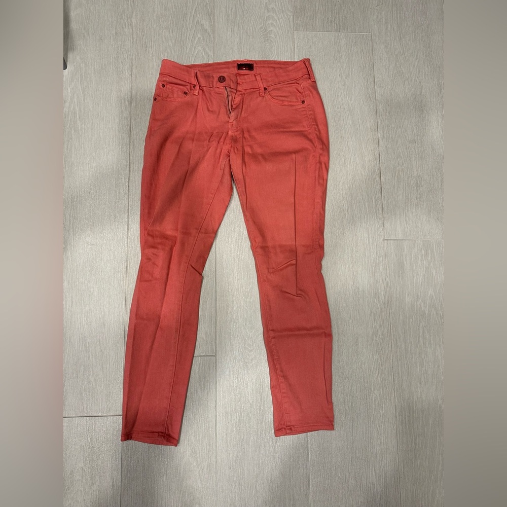 Mother Melon Colored Crop Jeans